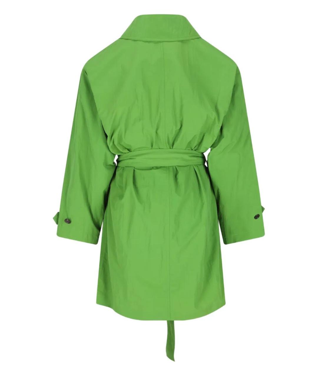 SAINT LAURENT Зеленый полиэстеровый тренч/плащ, фото 2