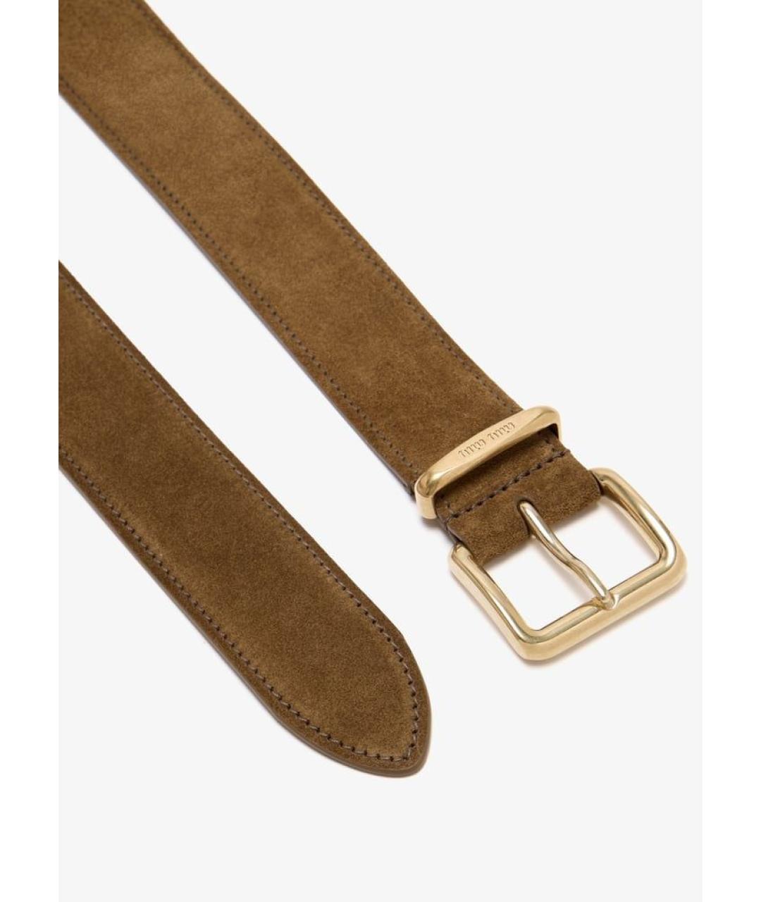 MIU MIU Хаки замшевый ремень, фото 3