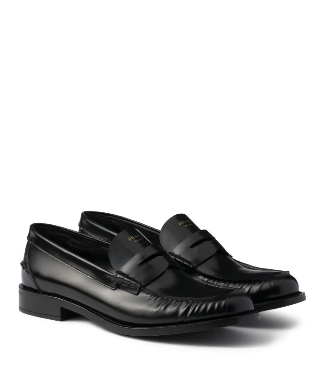 PRADA Черные кожаные лоферы, фото 2