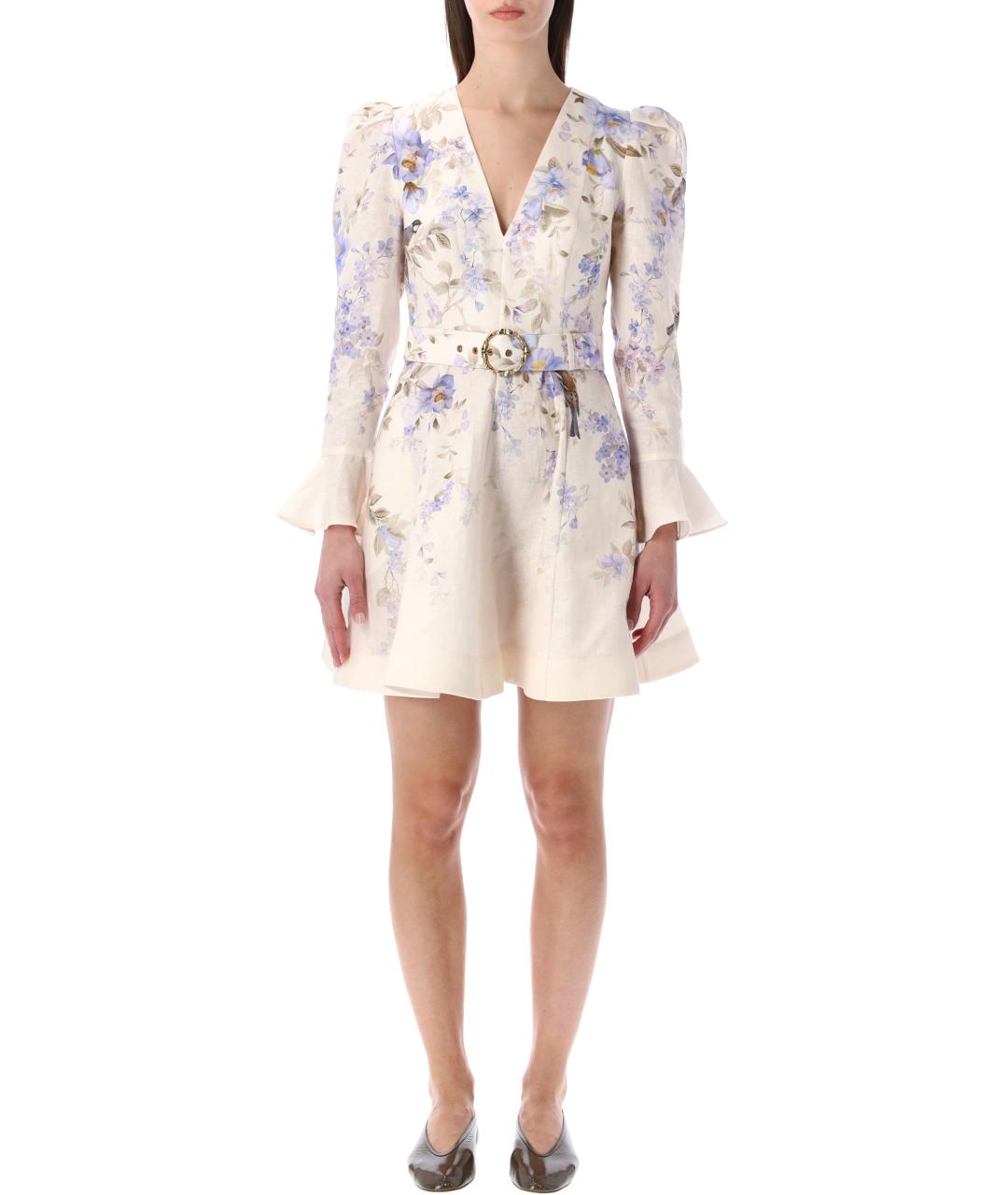 ZIMMERMANN Синее льняное повседневное платье, фото 2