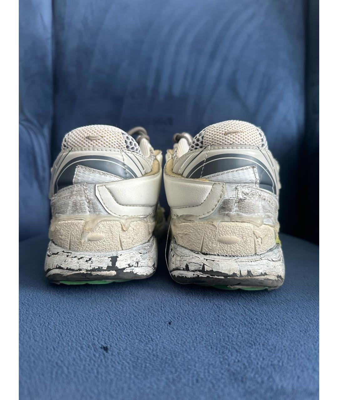 MAISON MARGIELA Бежевые кожаные кроссовки, фото 2