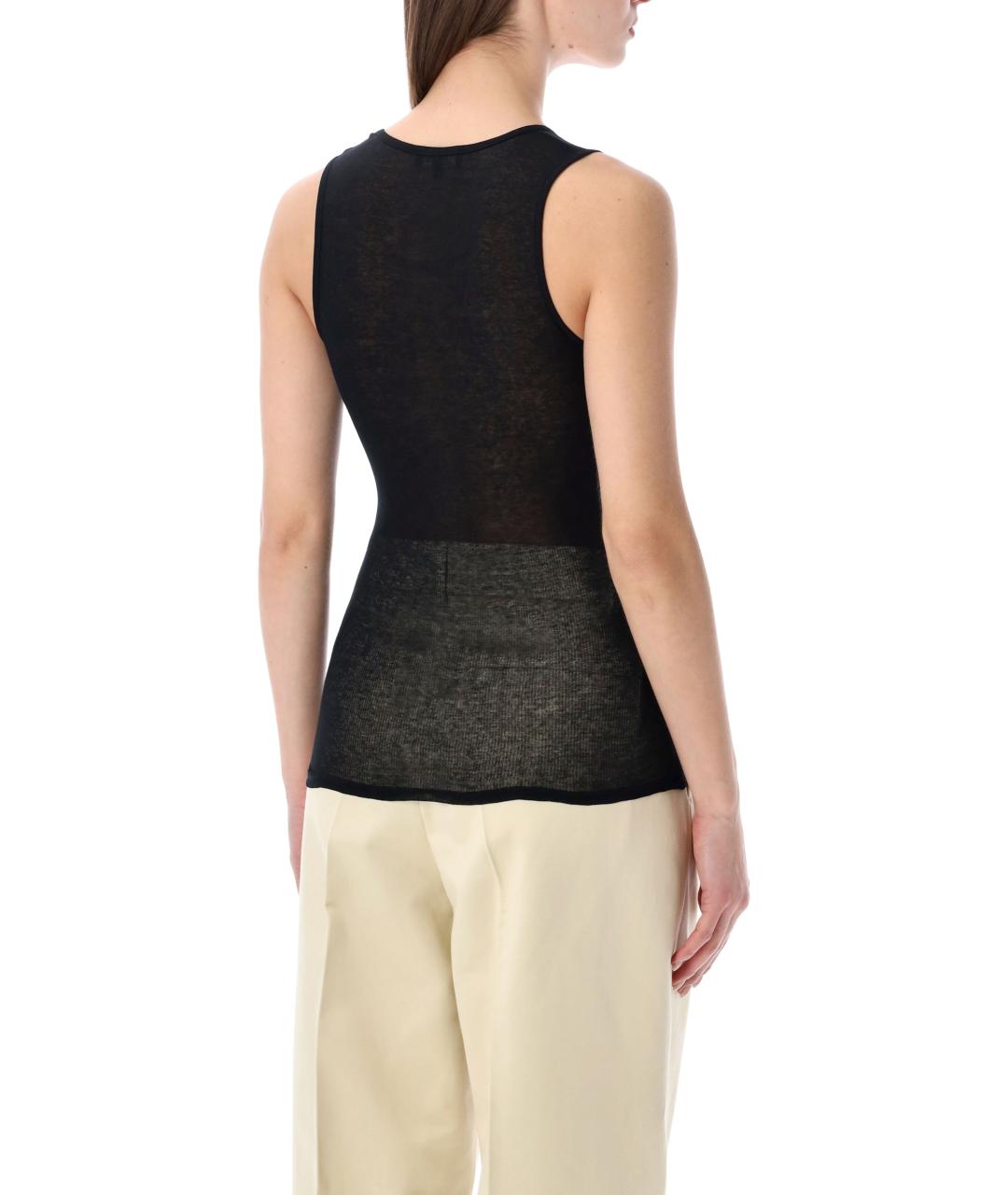 SOEUR Черная хлопковая майка, фото 2