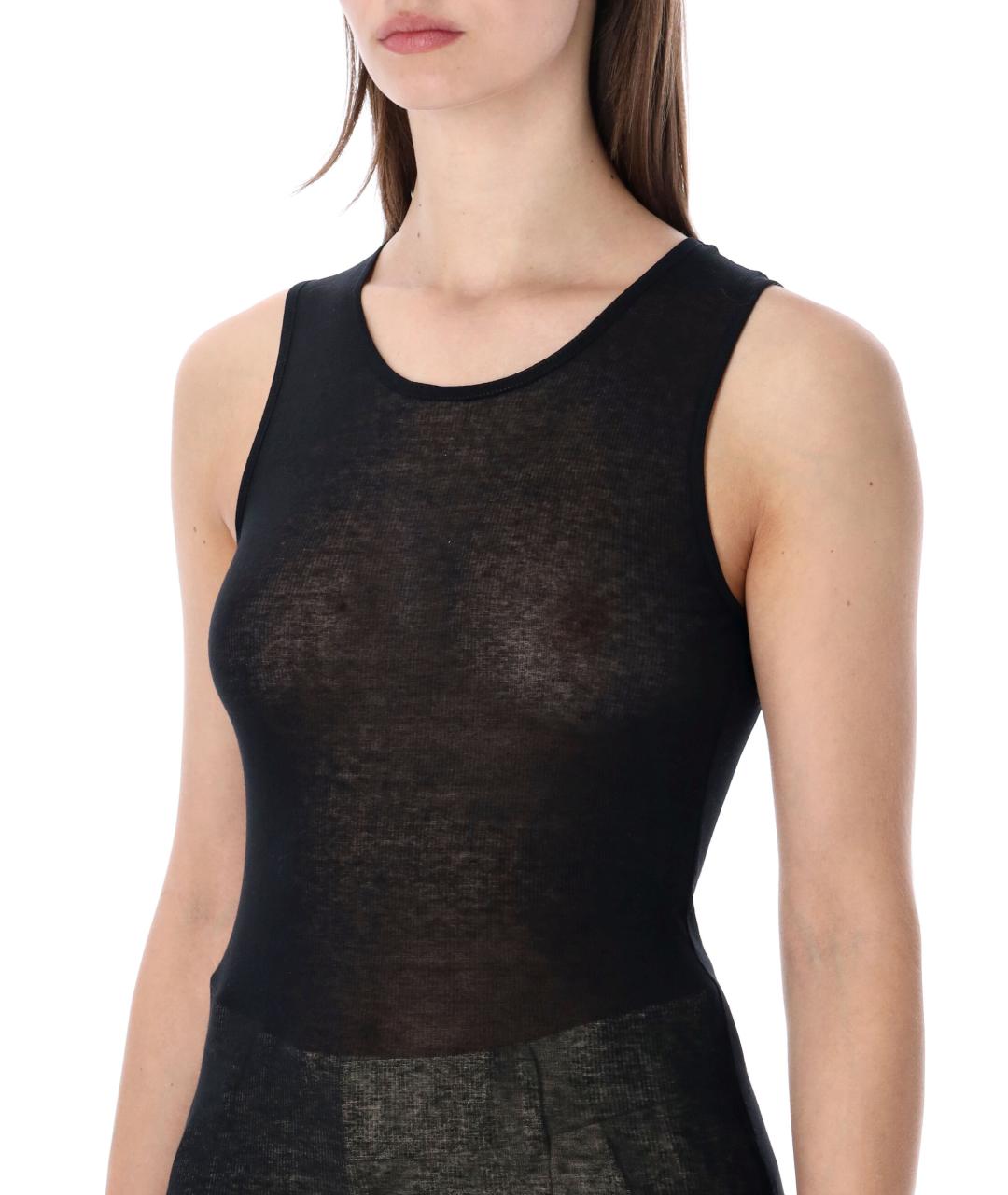 SOEUR Черная хлопковая майка, фото 3