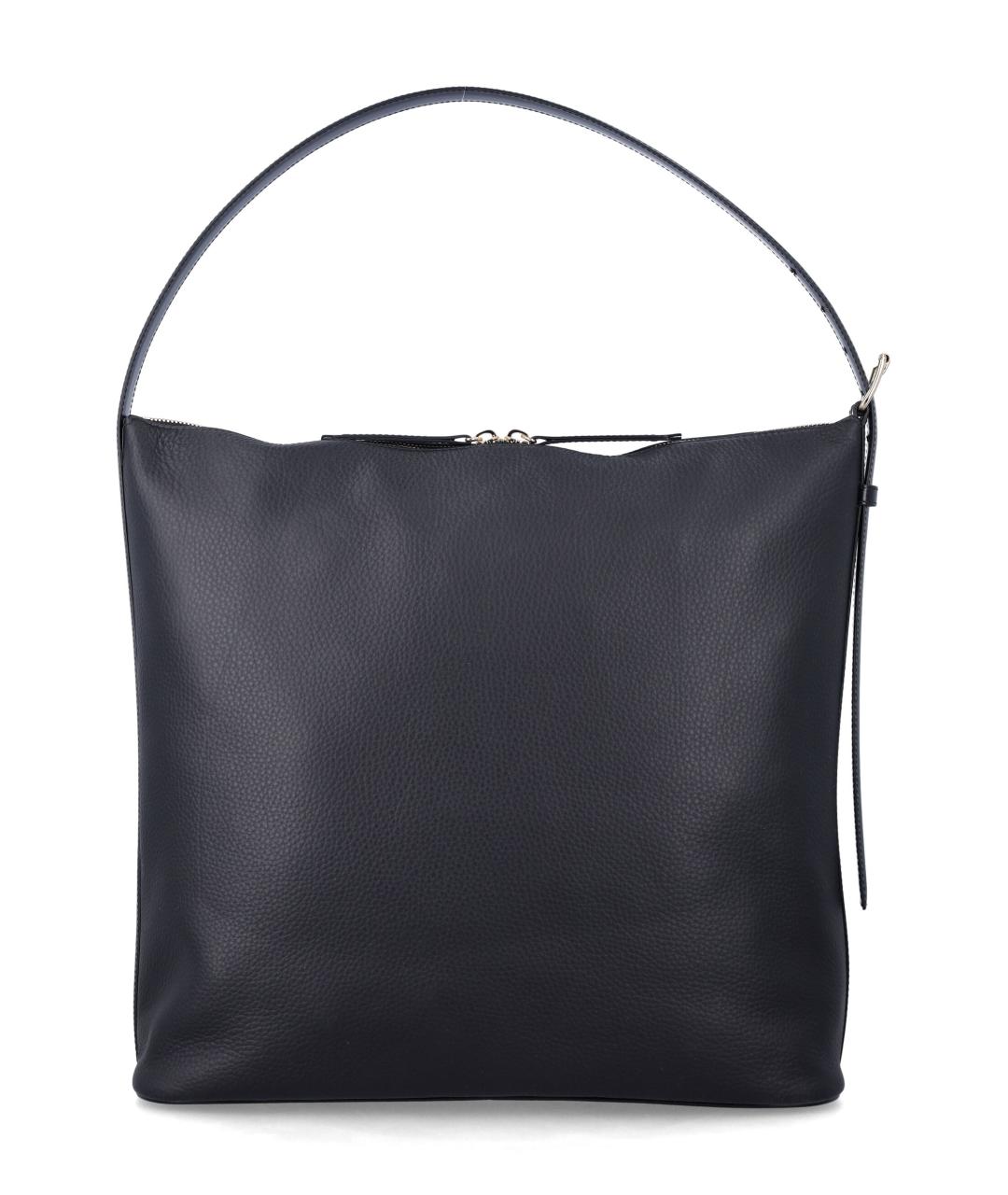 A.P.C. Черная кожаная сумка с короткими ручками, фото 3