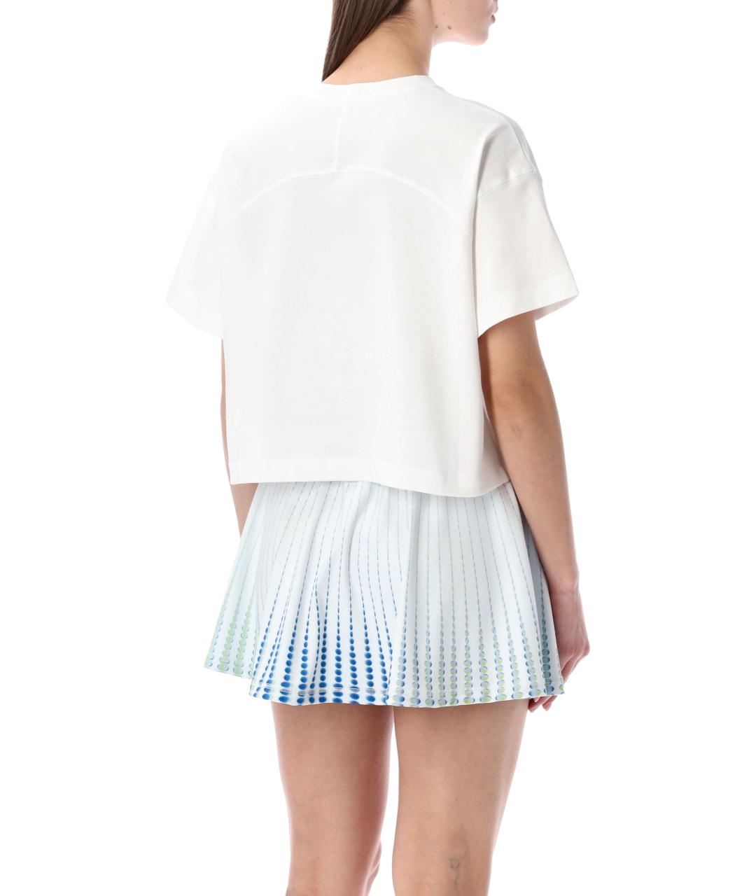 CASABLANCA Белая хлопковая футболка, фото 2