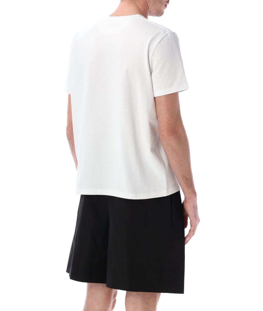 SAINT LAURENT Белая хлопковая футболка, фото 2