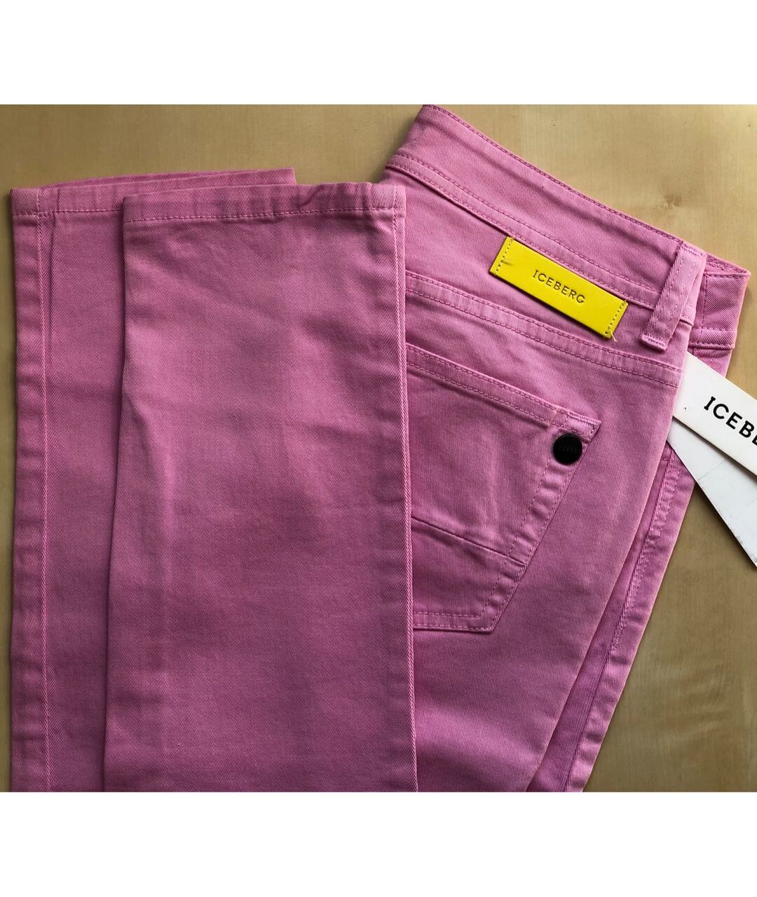 ICEBERG Розовые прямые джинсы, фото 2