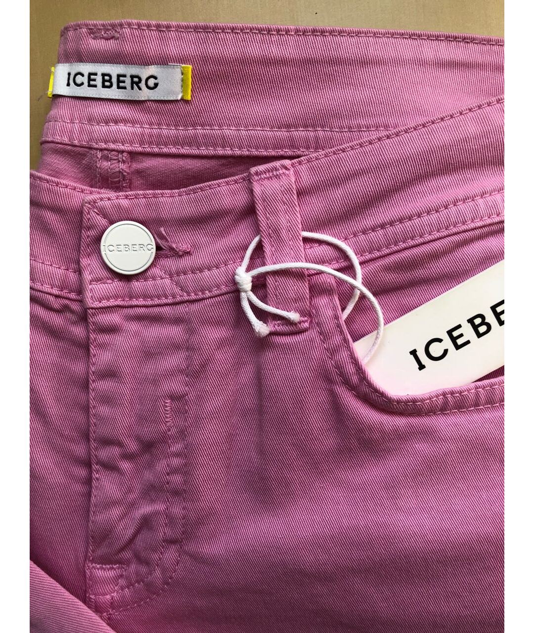 ICEBERG Розовые прямые джинсы, фото 5