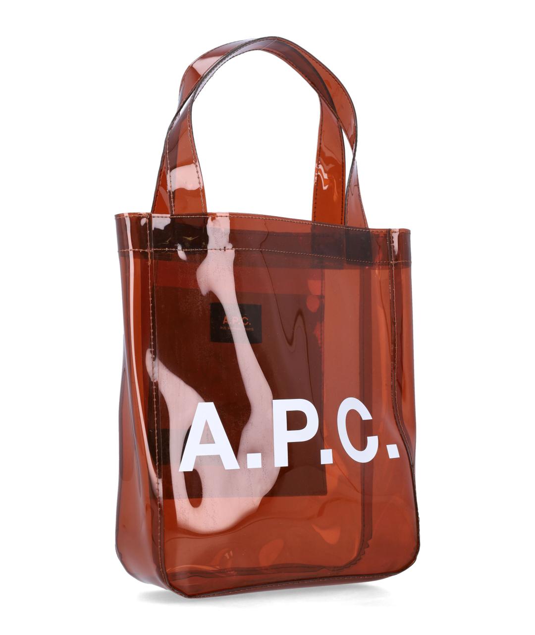 A.P.C. Коричневая сумка тоут из искусственной кожи, фото 2