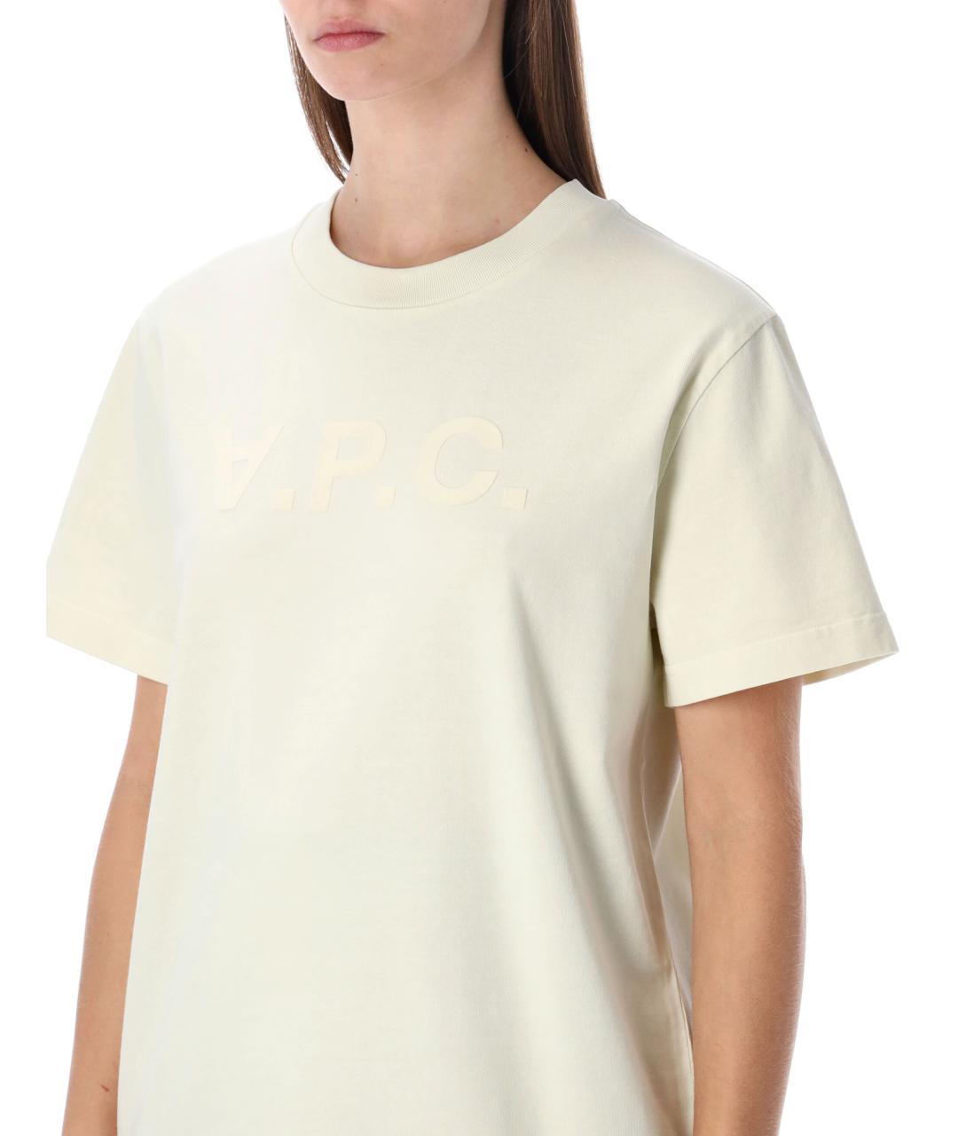 A.P.C. Бежевая хлопковая футболка, фото 3