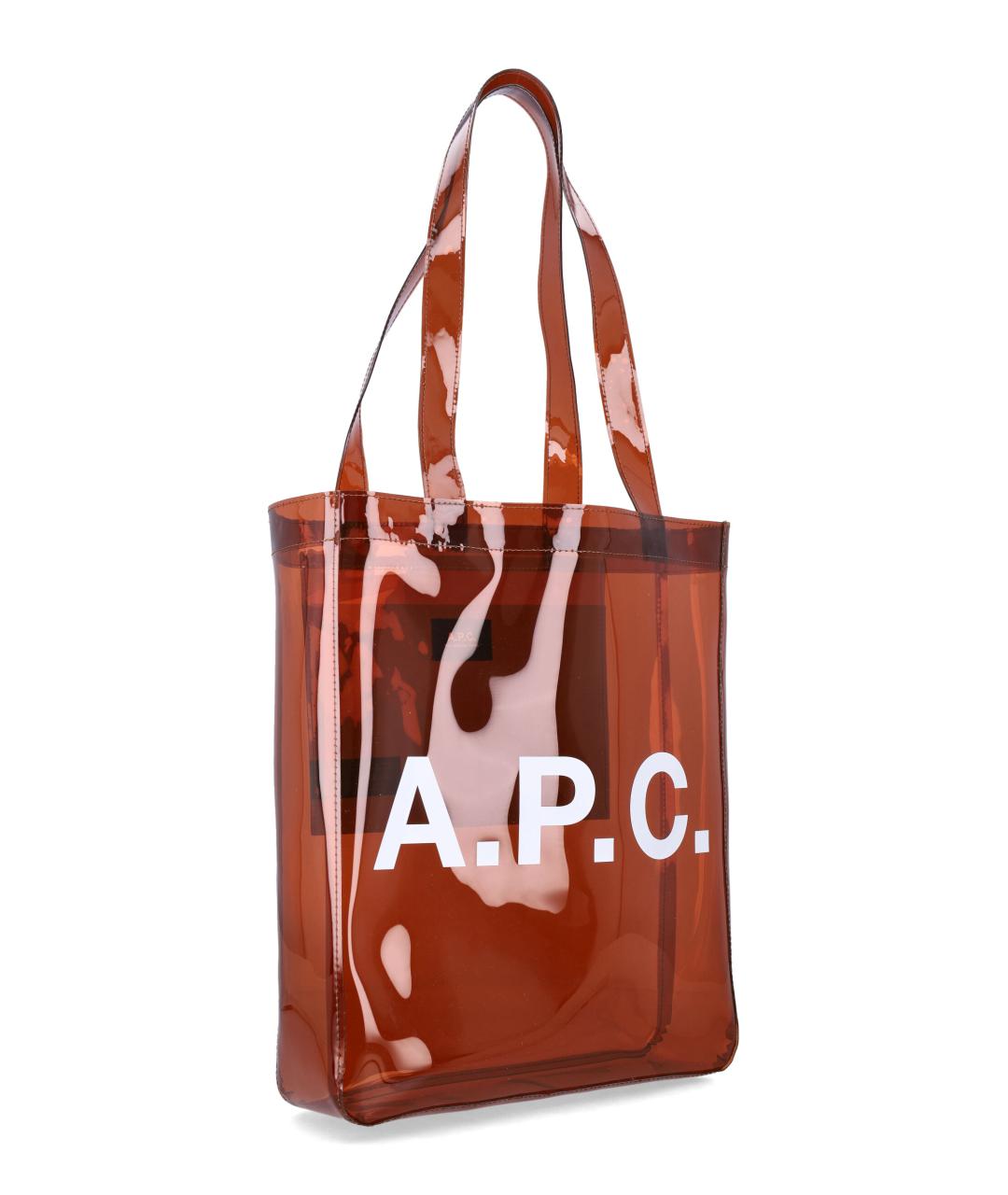 A.P.C. Коричневая сумка тоут из искусственной кожи, фото 2