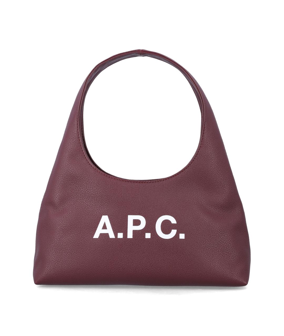 A.P.C. Бордовая сумка тоут из искусственной кожи, фото 1