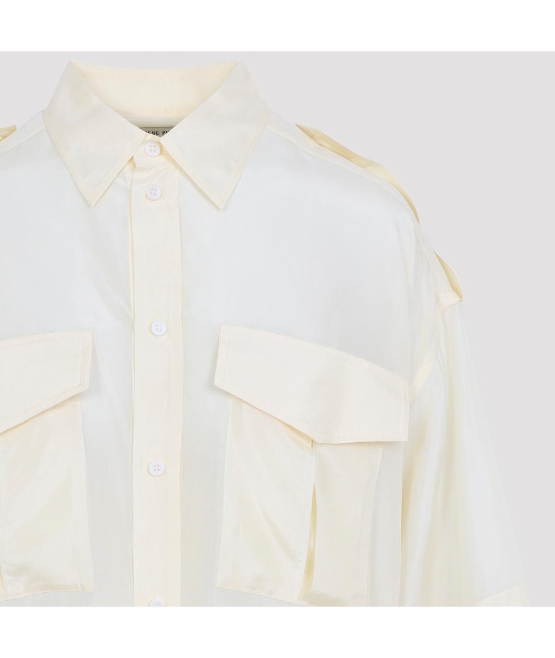PHOEBE PHILO Белая шелковая рубашка, фото 4