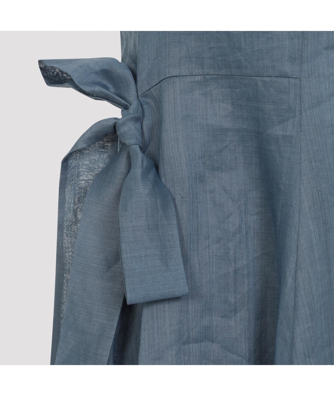 'S MAX MARA Синее повседневное платье, фото 3