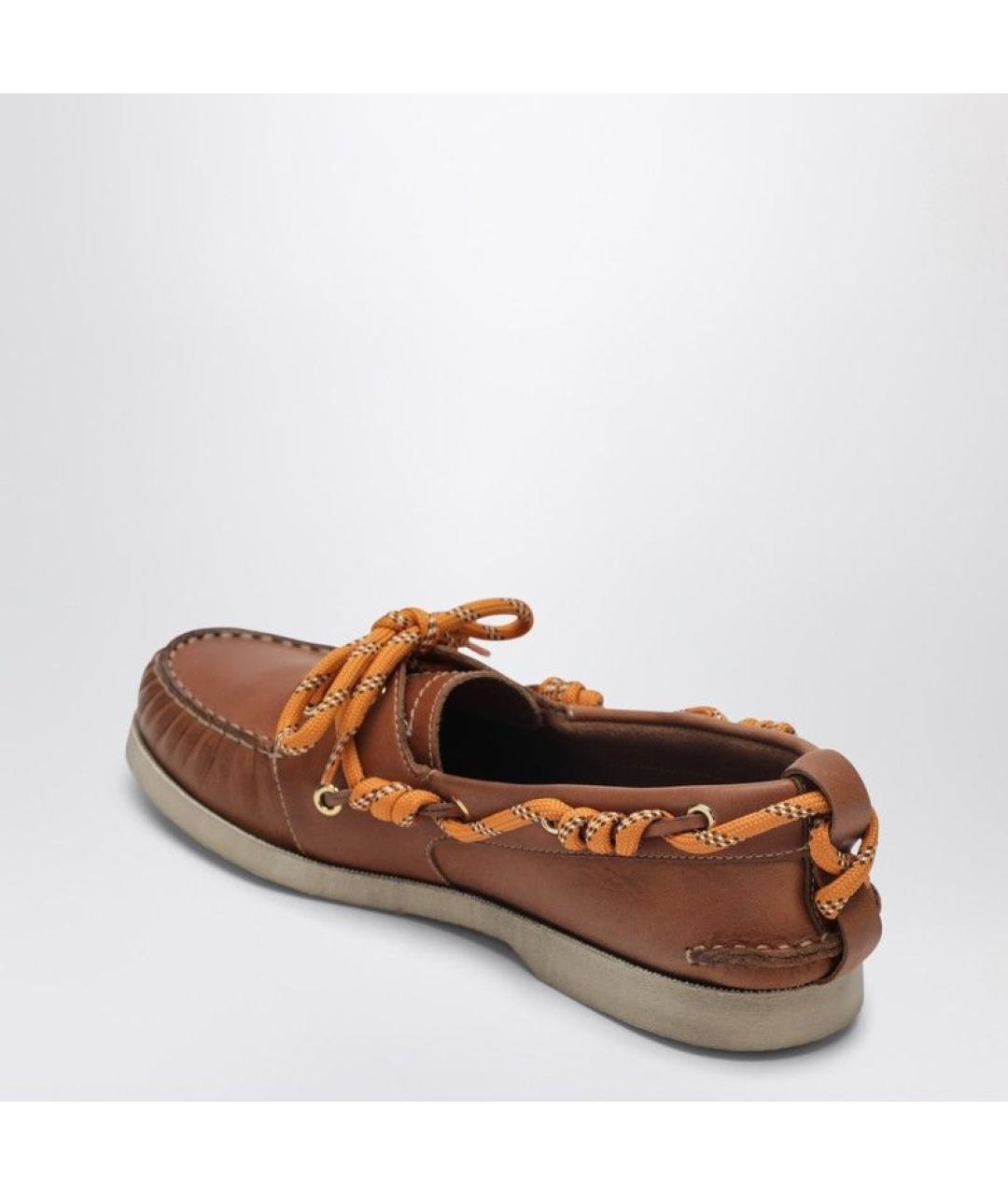 GOLDEN GOOSE DELUXE BRAND Коричневые кожаные лоферы, фото 3