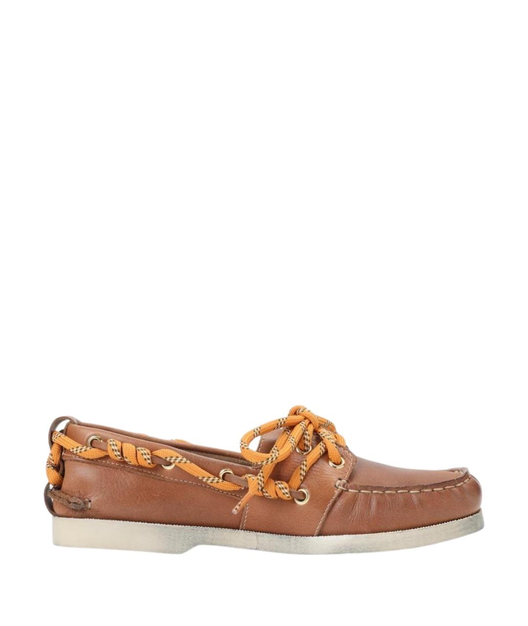 GOLDEN GOOSE DELUXE BRAND Коричневые кожаные лоферы, фото 1