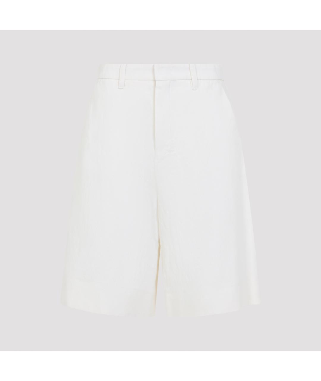 'S MAX MARA Белые хлопковые шорты, фото 2