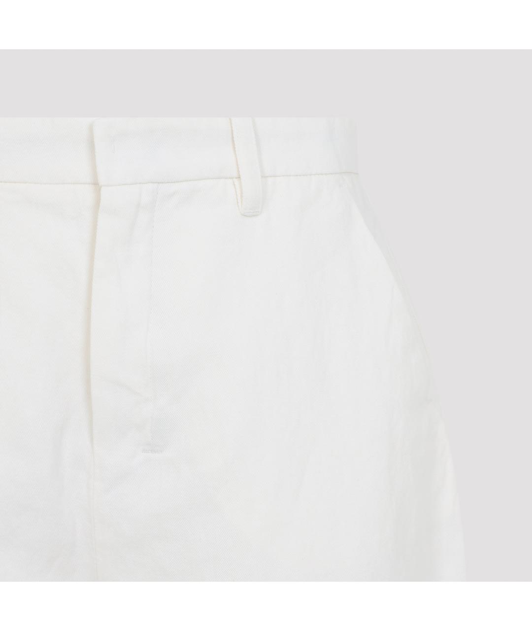 'S MAX MARA Белые хлопковые шорты, фото 4
