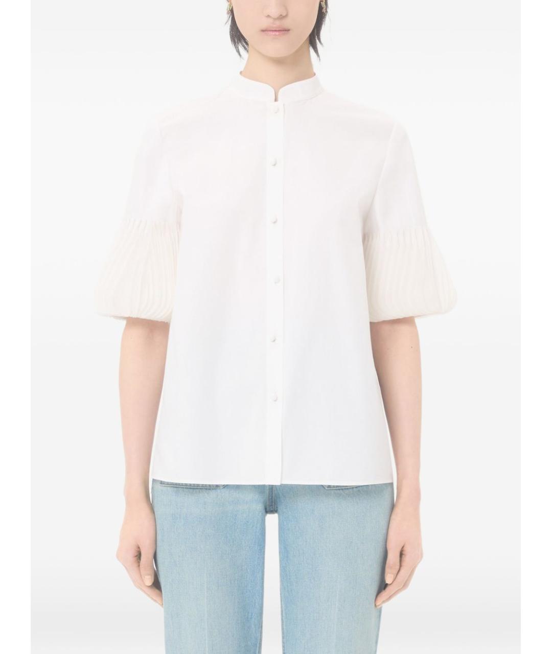 VALENTINO Белая хлопковая рубашка, фото 3