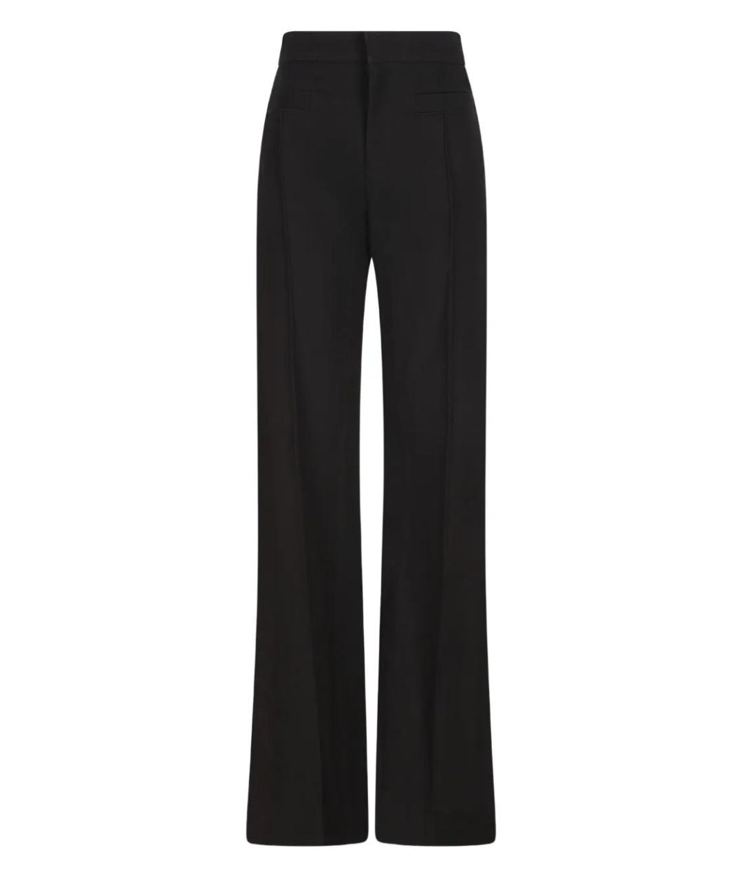 CHLOE Черные хлопковые прямые брюки, фото 1