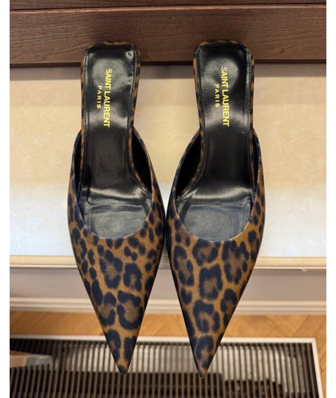 SAINT LAURENT Кожаные мюли, фото 6