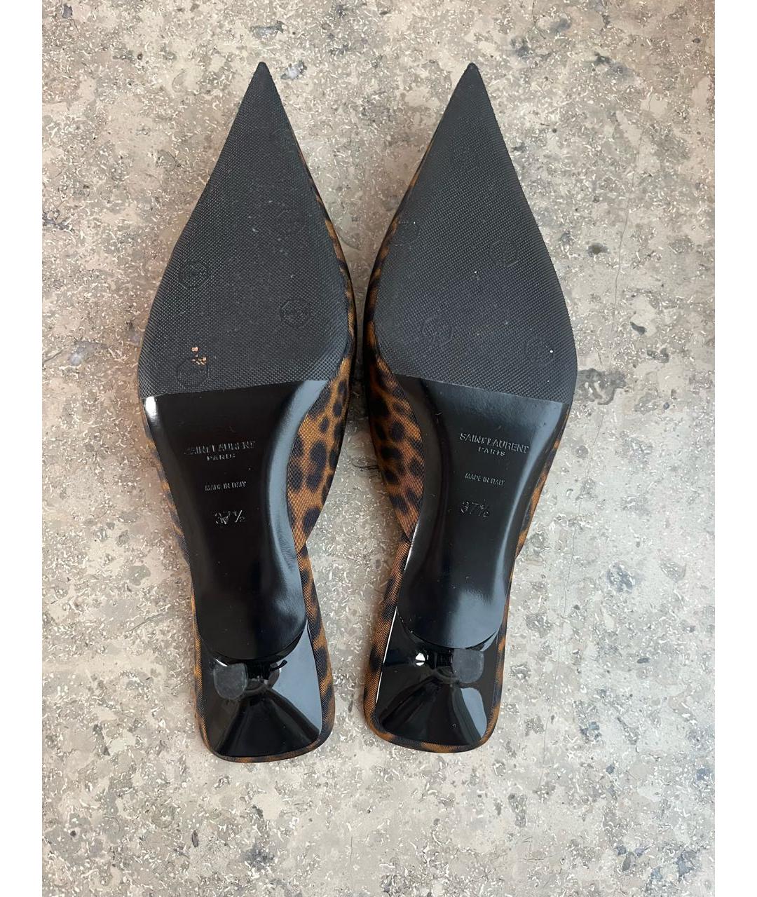 SAINT LAURENT Кожаные мюли, фото 9