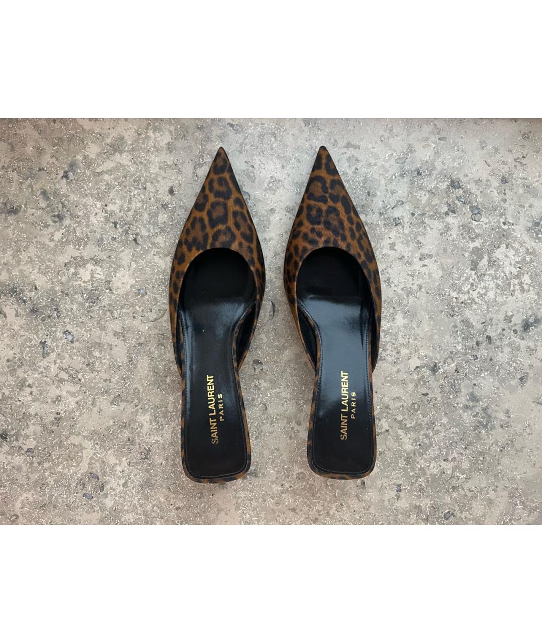 SAINT LAURENT Кожаные мюли, фото 4