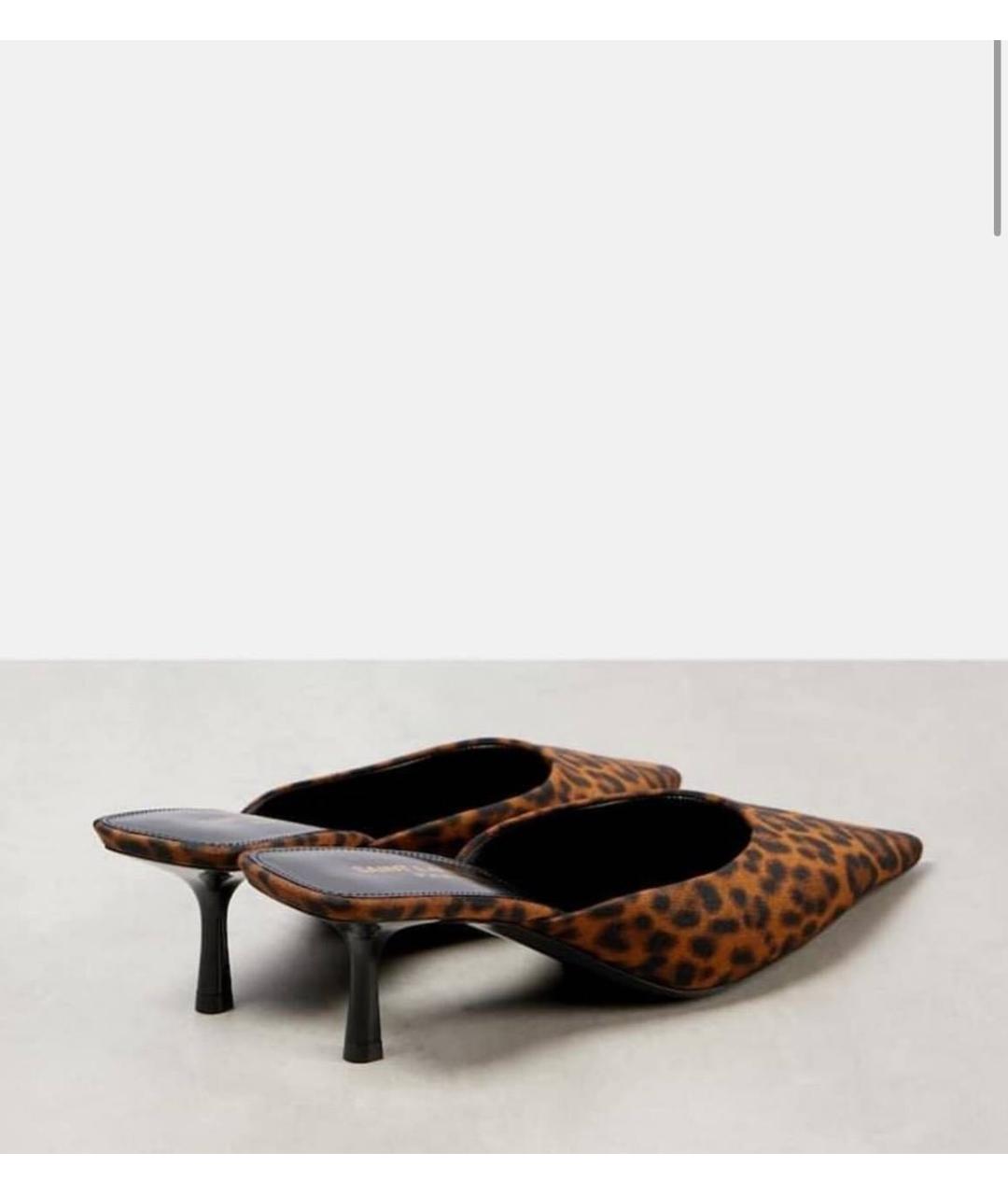 SAINT LAURENT Кожаные мюли, фото 5