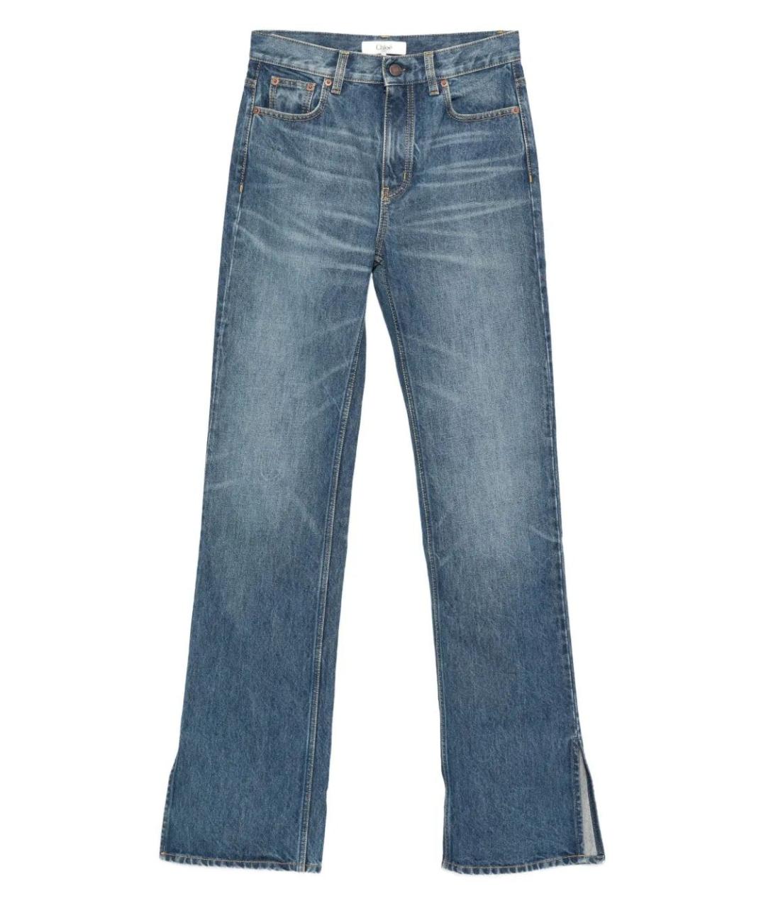 CHLOE Синие хлопковые прямые джинсы, фото 1