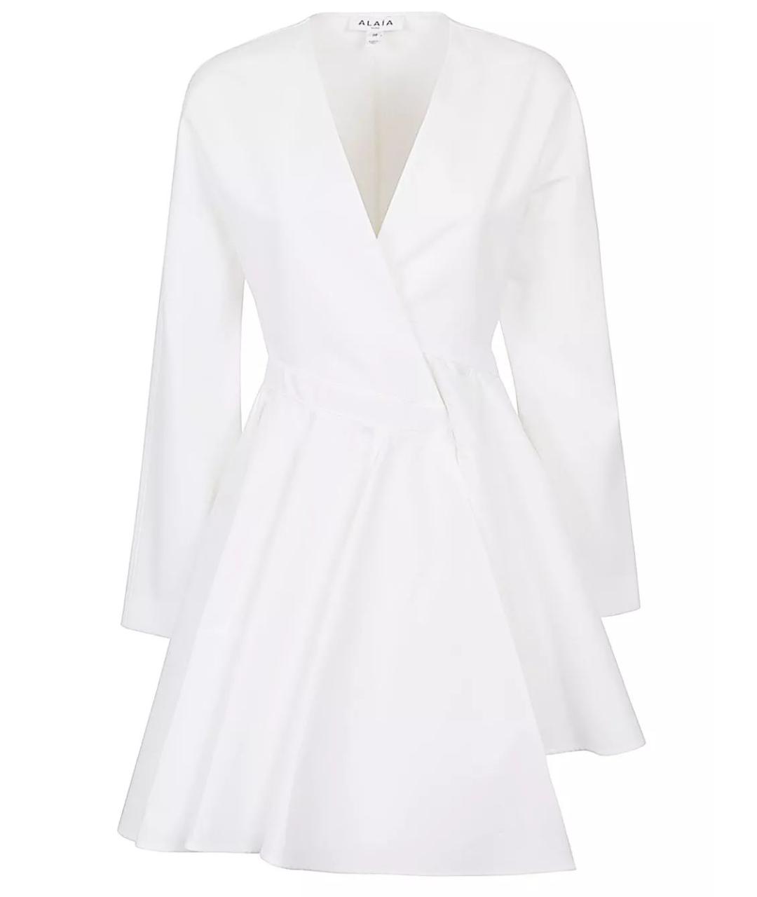 ALAIA Белое хлопковое коктейльное платье, фото 1