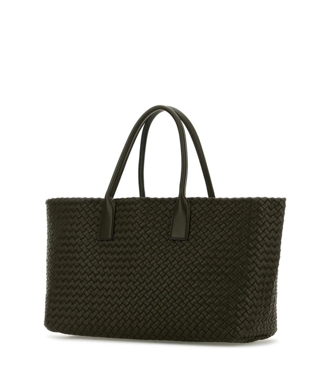 BOTTEGA VENETA Зеленая кожаная сумка тоут, фото 3