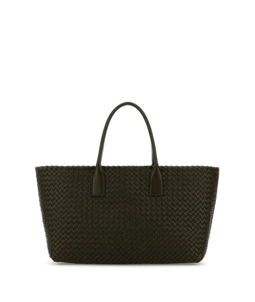 BOTTEGA VENETA Зеленая кожаная сумка тоут, фото 1