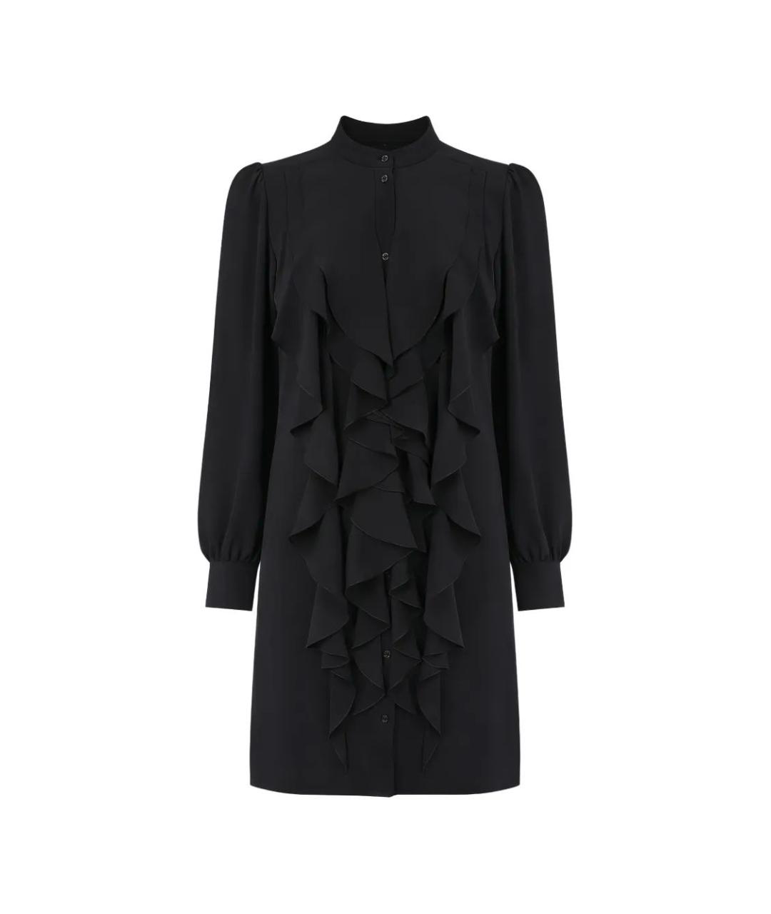 CHLOE Черное шелковое повседневное платье, фото 1