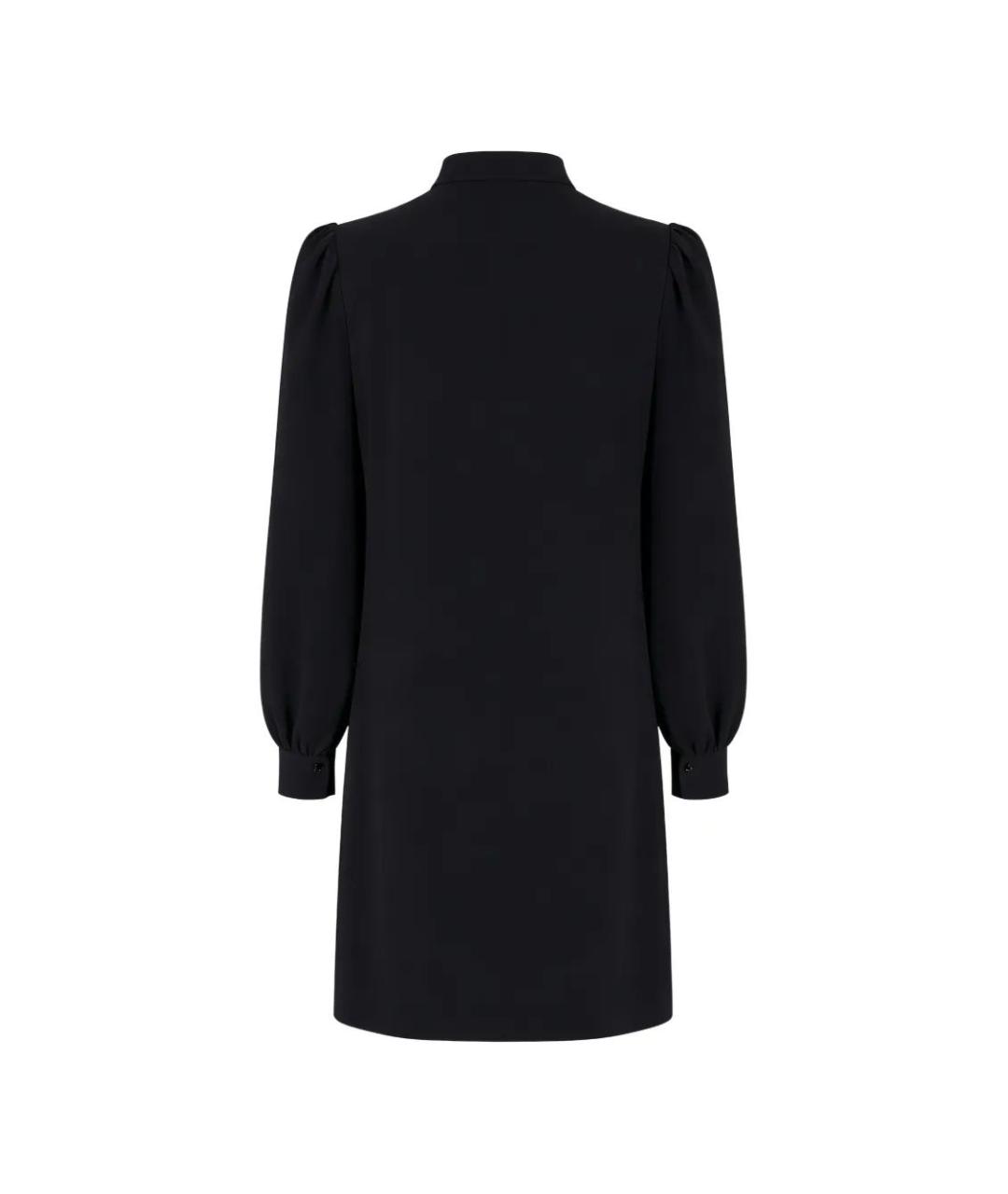 CHLOE Черное шелковое повседневное платье, фото 2