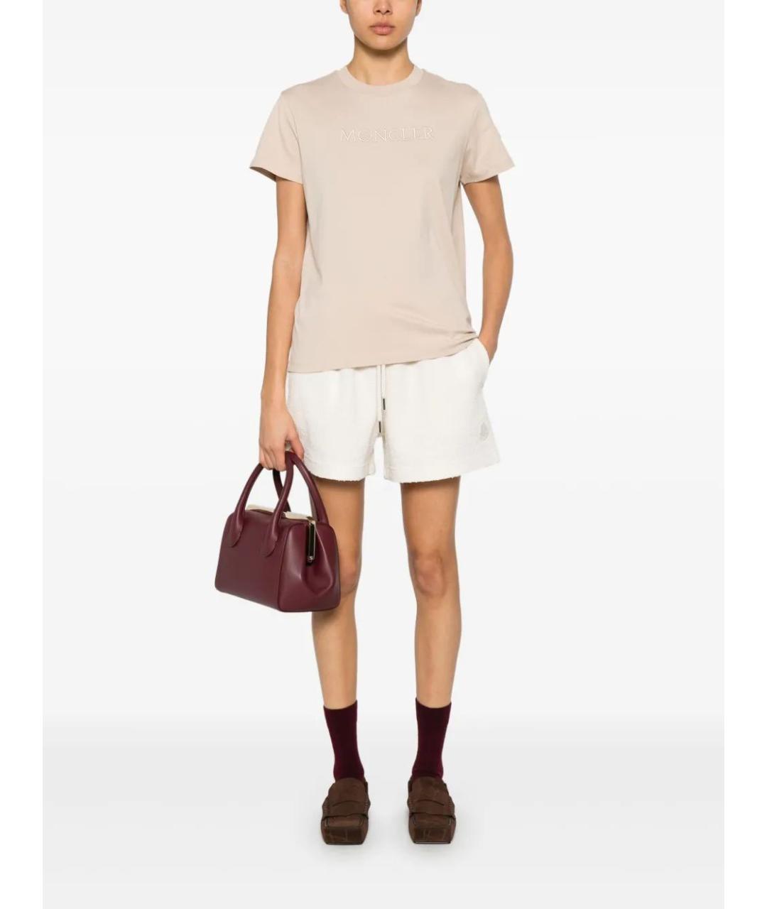 MONCLER Белые хлопковые шорты, фото 2