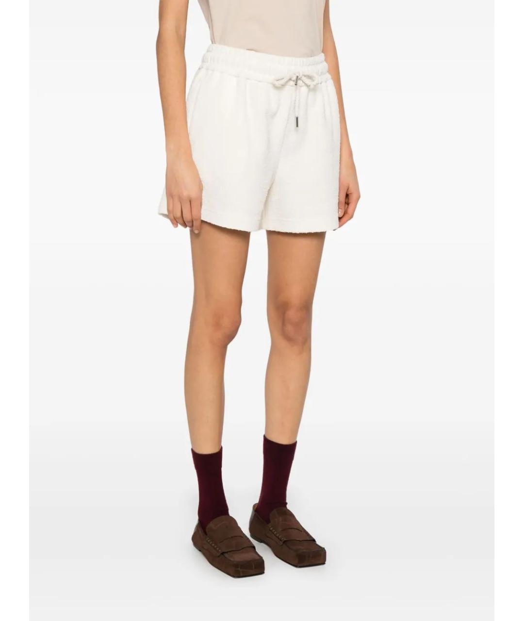 MONCLER Белые хлопковые шорты, фото 3