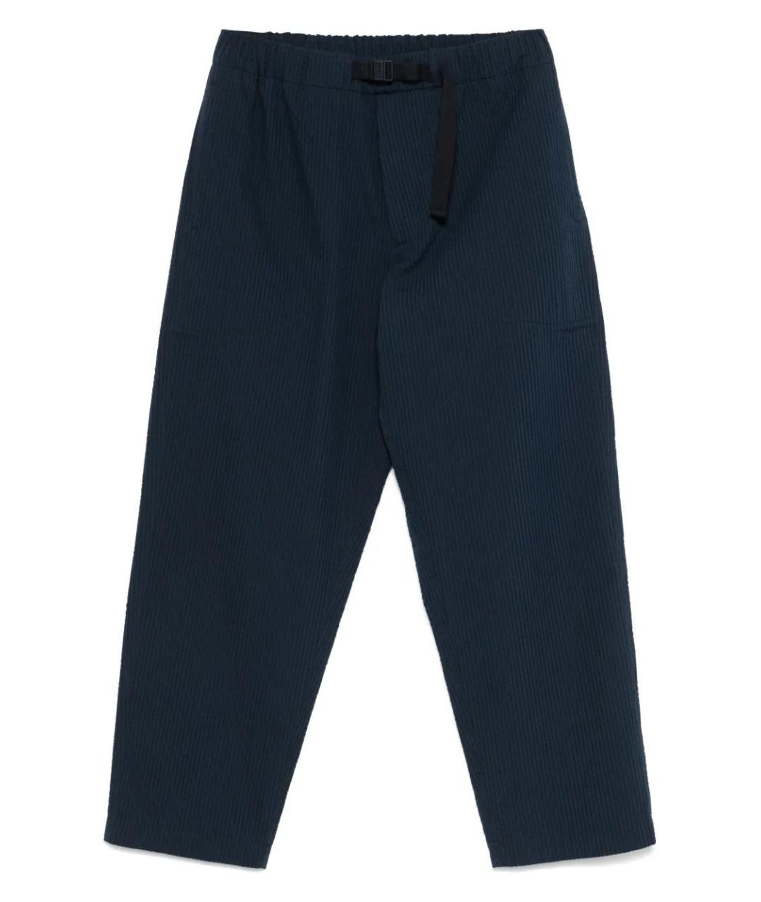 MONCLER Синие хлопковые повседневные брюки, фото 1