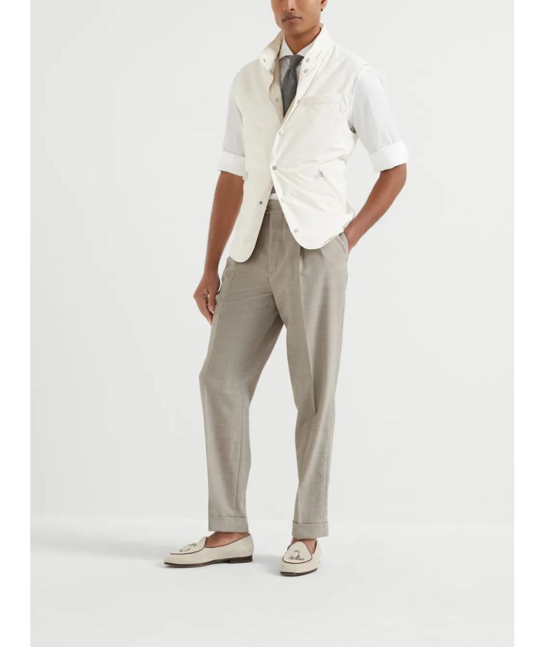 BRUNELLO CUCINELLI Шерстяные повседневные брюки, фото 2