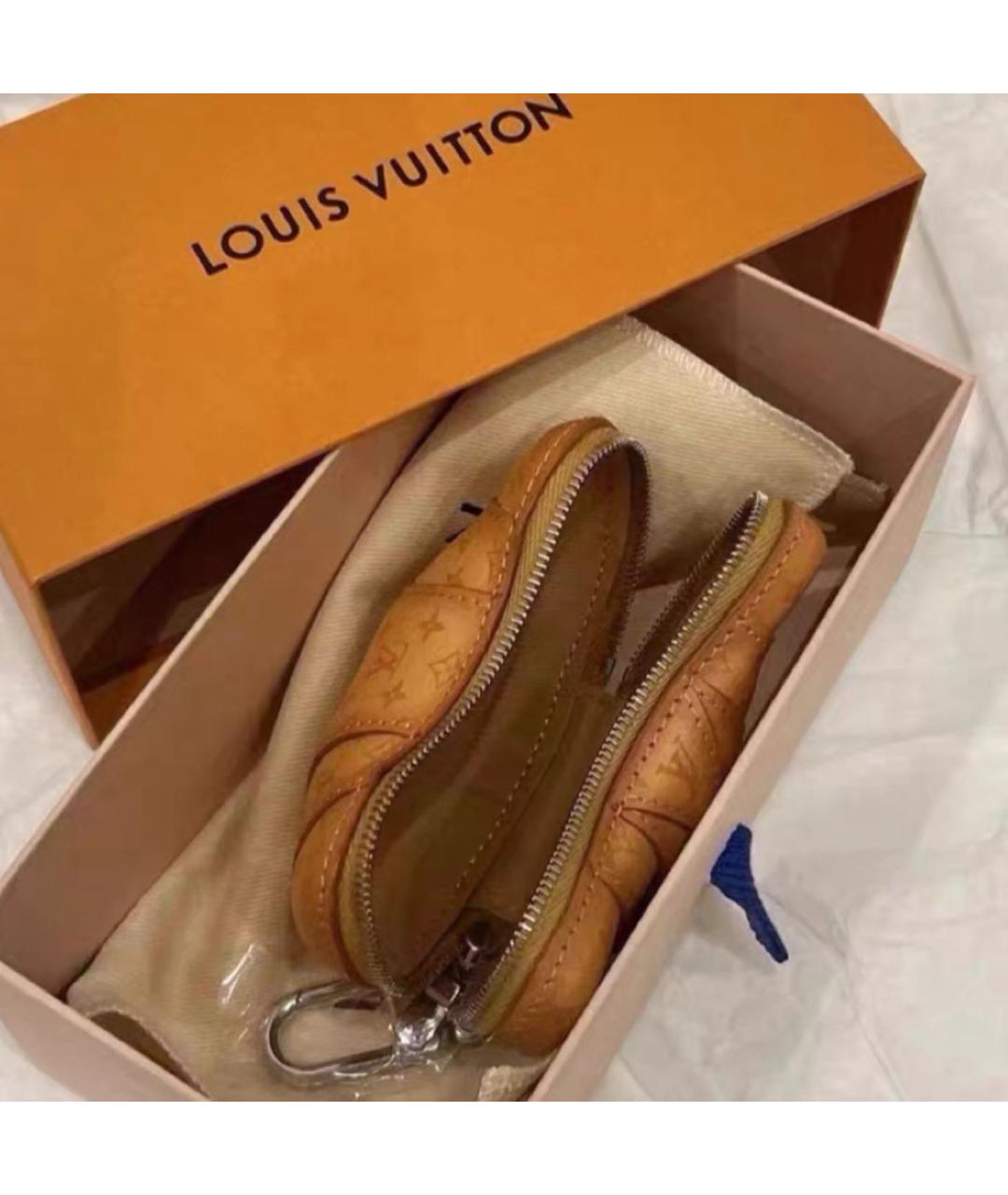 LOUIS VUITTON Коричневый кожаный кошелек, фото 6