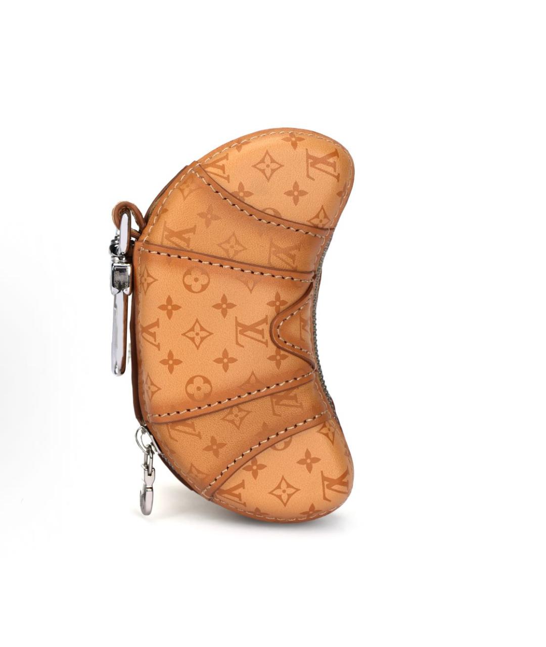 LOUIS VUITTON Коричневый кожаный кошелек, фото 2