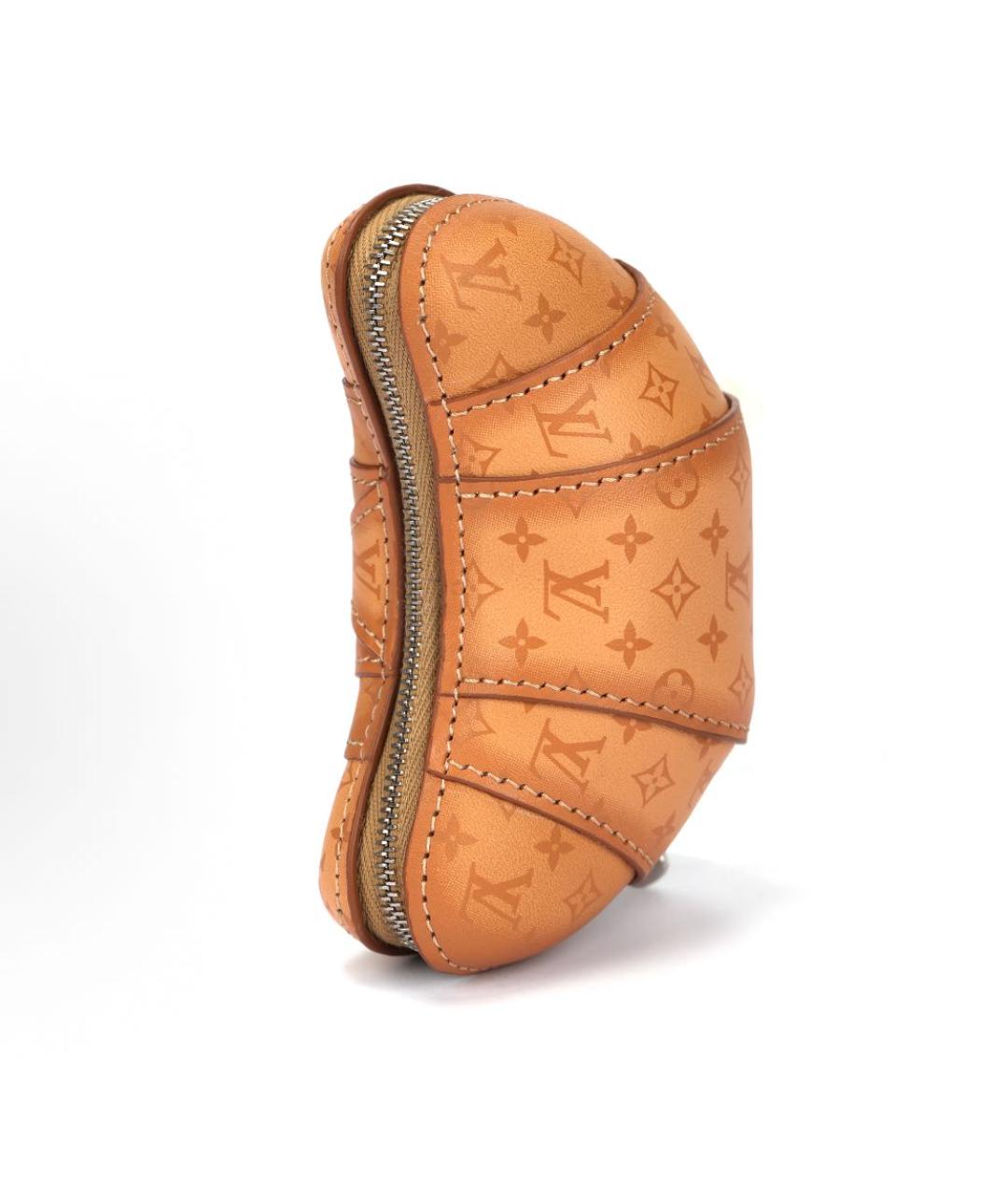 LOUIS VUITTON Коричневый кожаный кошелек, фото 3