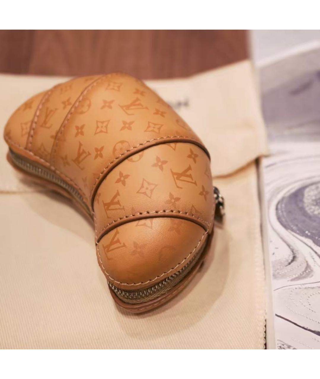 LOUIS VUITTON Коричневый кожаный кошелек, фото 7