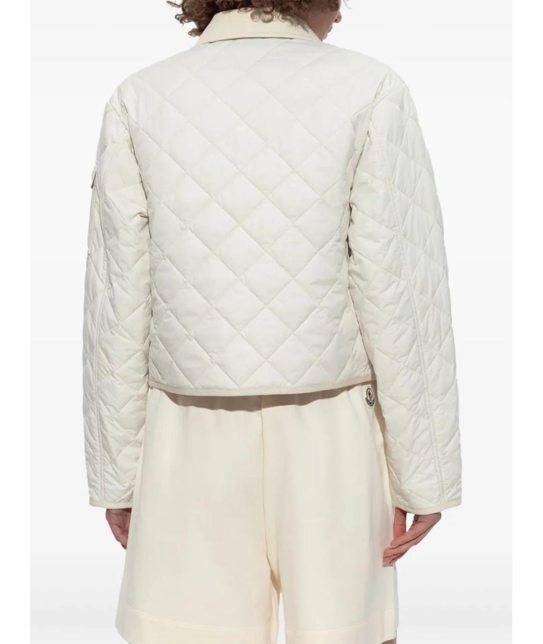 MONCLER Белая полиамидовая куртка, фото 4