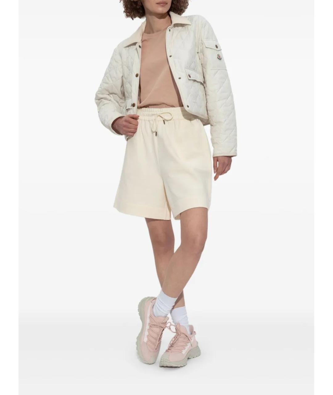 MONCLER Белая полиамидовая куртка, фото 2