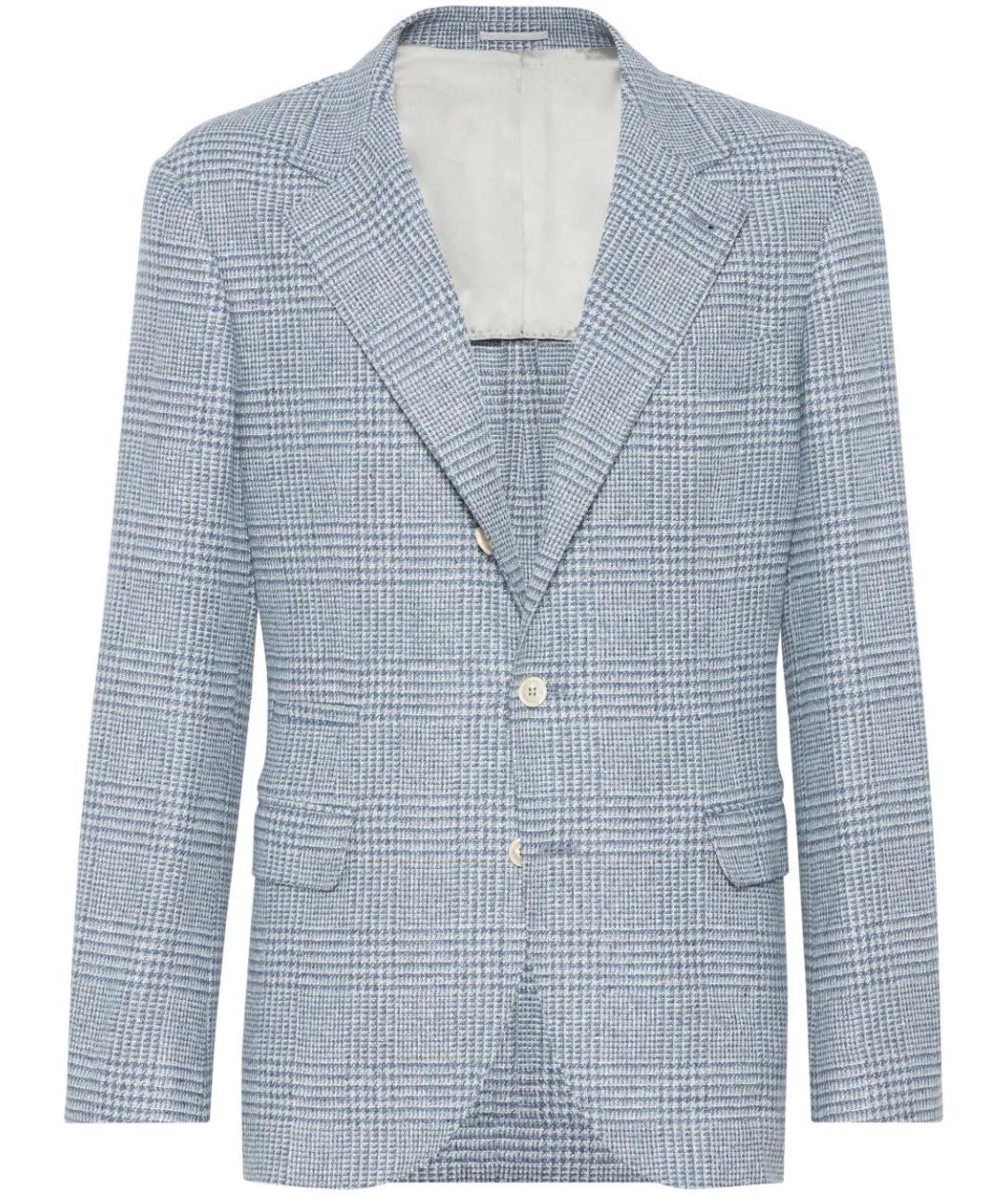 BRUNELLO CUCINELLI Голубой кашемировый пиджак, фото 1