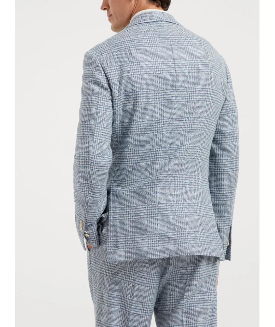 BRUNELLO CUCINELLI Голубой кашемировый пиджак, фото 4