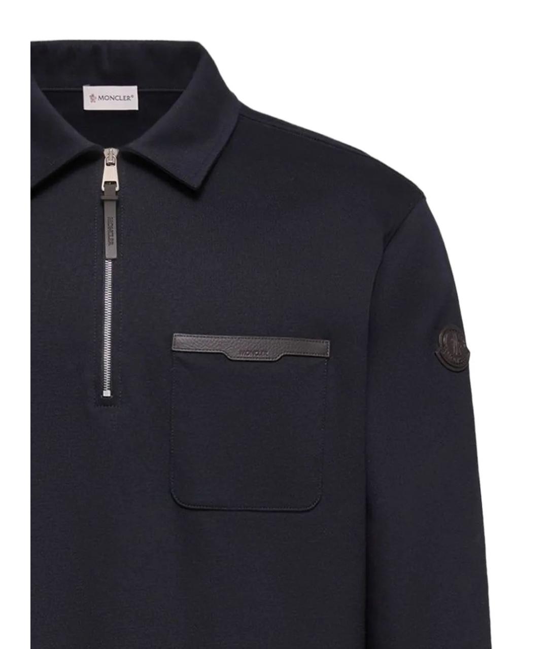 MONCLER Синий хлопковый джемпер / свитер, фото 2