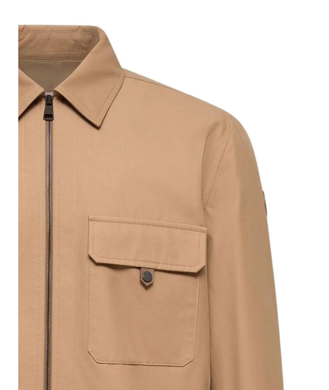 MONCLER Коричневая полиэстеровая куртка, фото 2