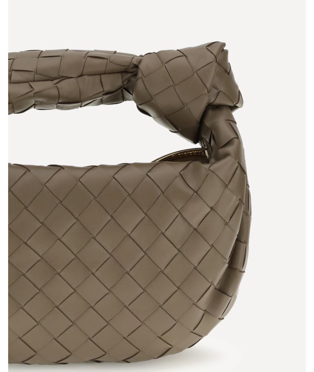 BOTTEGA VENETA Коричневая кожаная сумка с короткими ручками, фото 4