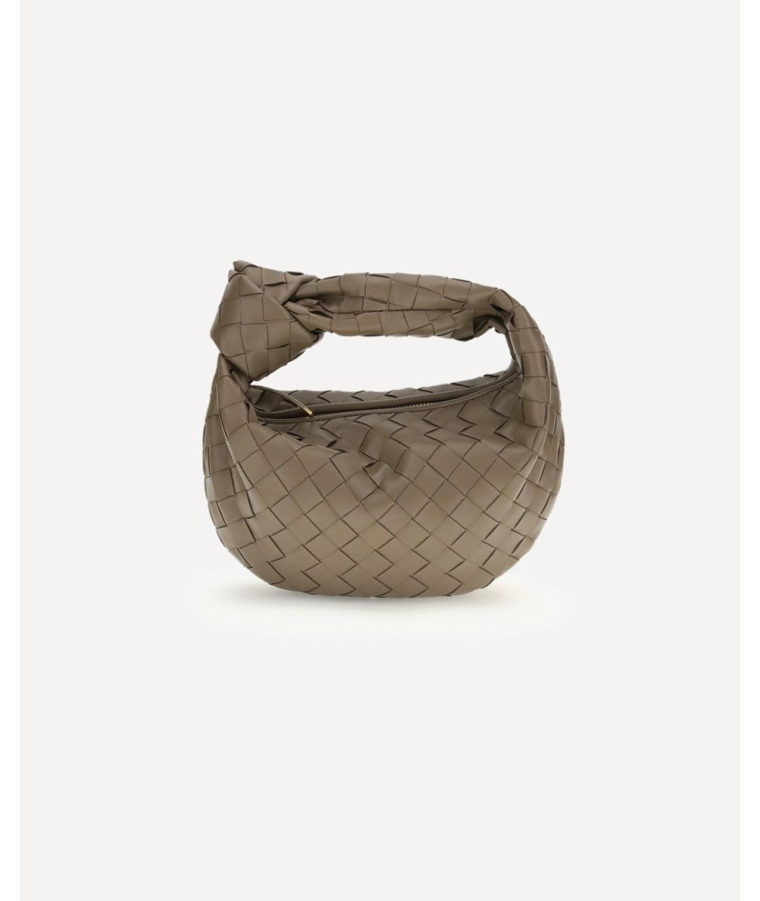 BOTTEGA VENETA Коричневая кожаная сумка с короткими ручками, фото 5